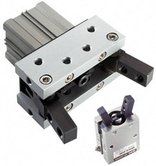 SMC PNEUMATICS - M5x0.8 Single Action Air Gripper - External Parallel Gripper, 51 to 102 psi - Benchmark Tooling