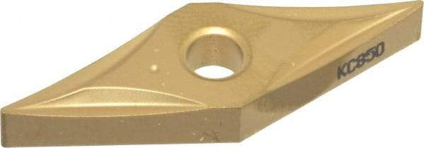 Kennametal - VNGP431 Grade KC850 Carbide Turning Insert - TiC/TiCN/TiN Finish, 35° Diamond, 1/2" Inscr Circle, 3/16" Thick, 1/64" Corner Radius - Benchmark Tooling