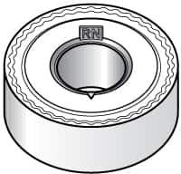 Kennametal - RNMG64 RN Grade KC5010 Carbide Turning Insert - TiAlN Finish, Round, 3/4" Inscr Circle, 1/4" Thick - Benchmark Tooling