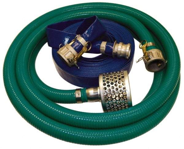 Alliance Hose & Rubber - Suction and Discharge Pump Hose Kits - For Use with 2 Inch Pumps with Cam and Groove Couplings - Benchmark Tooling