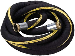 Alliance Hose & Rubber - 2" ID x 2.43" OD x 25' OAL, Male x Female Petroleum Transfer Hose - 250 Max Working psi, -40 to 200°F, 2" Bend Radius, 2" Fitting, Black - Benchmark Tooling