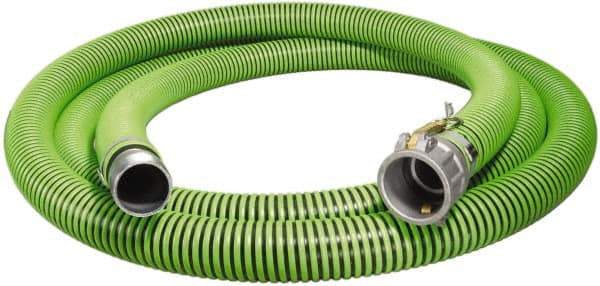 Alliance Hose & Rubber - -40 to 180°F, 4" Inside x 4.67" Outside Diam, Thermoplastic Rubber with Polyethylene Helix Liquid Suction & Discharge Hose - Green & Black, 20' Long, 29 Vacuum Rating, 40 psi Working & 150 psi Brust Pressure - Benchmark Tooling