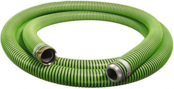 Alliance Hose & Rubber - -40 to 180°F, 6" Inside x 6-3/4" Outside Diam, Thermoplastic Rubber with Polyethylene Helix Liquid Suction & Discharge Hose - Green & Black, 20' Long, 29 Vacuum Rating, 25 psi Working & 150 psi Brust Pressure - Benchmark Tooling