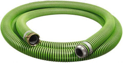 Alliance Hose & Rubber - -40 to 180°F, 4" Inside x 4.67" Outside Diam, Thermoplastic Rubber with Polyethylene Helix Liquid Suction & Discharge Hose - Green & Black, 20' Long, 29 Vacuum Rating, 40 psi Working & 150 psi Brust Pressure - Benchmark Tooling