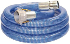 Alliance Hose & Rubber - -40 to 150°F, 3" Inside x 3.4" Outside Diam, PVC Liquid Suction & Discharge Hose - Transparent Blue, 20' Long, 29 Vacuum Rating, 65 psi Working Pressure - Benchmark Tooling