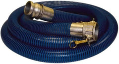 Alliance Hose & Rubber - -40 to 150°F, 4" Inside x 4-1/2" Outside Diam, PVC Liquid Suction & Discharge Hose - Transparent Blue, 25' Long, 29 Vacuum Rating, 55 psi Working Pressure - Benchmark Tooling