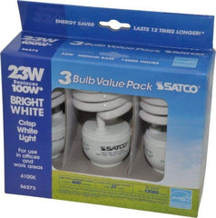 Value Collection - 23 Watt Fluorescent Residential/Office Medium Screw Lamp - 4,100°K Color Temp, 1,600 Lumens, T2, 10,000 hr Avg Life - Benchmark Tooling