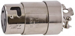 Hubbell Wiring Device-Kellems - 125 VAC, 50 Amp, NonNEMA Configuration, Marine Grade, Self Grounding Connector - 1 Phase, 2 Poles, IP20, 0.44 to 1.14 Inch Cord Diameter - Benchmark Tooling