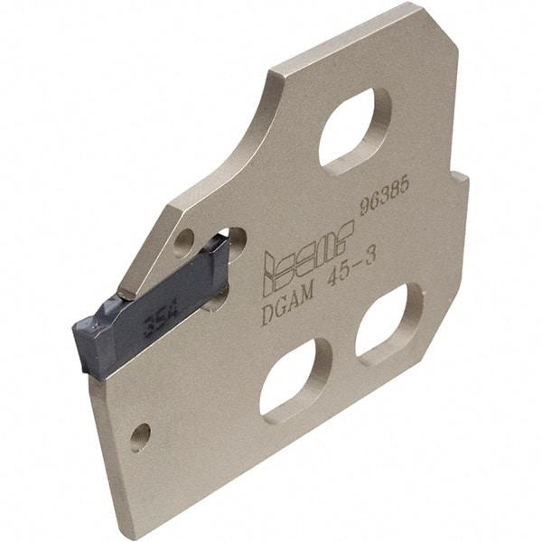 Iscar - Neutral Cut, 1/8" Insert Width, Cutoff & Grooving Support Blade for Indexables - 0.094" Head Projection - Benchmark Tooling