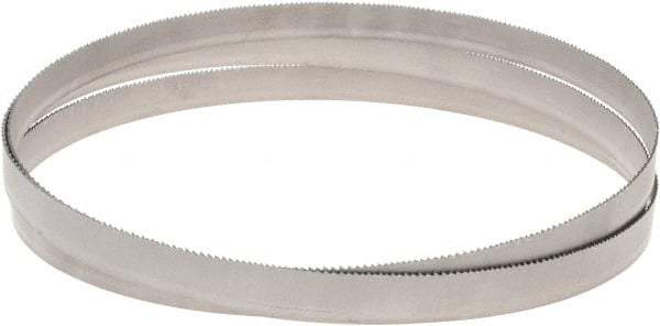 M.K. MORSE - 10 to 14 TPI, 7' 9 Long x 3/4" Wide x 0.035" Thick, Welded Band Saw Blade - Bi-Metal, Toothed Edge, Modified Raker Tooth Set, Flexible Back, Contour Cutting - Benchmark Tooling