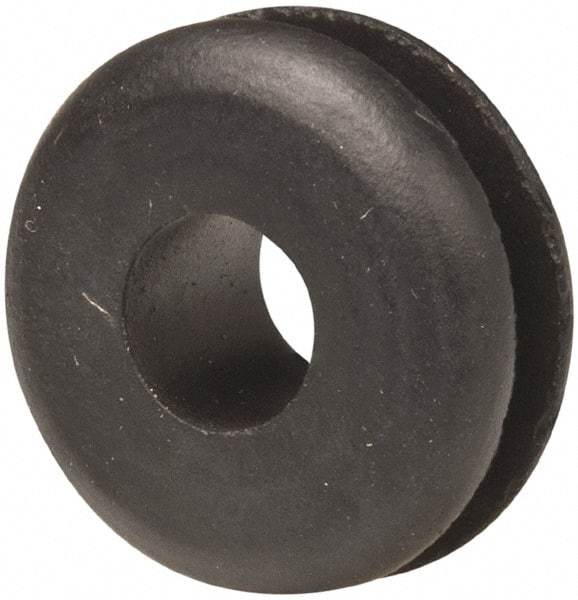 Made in USA - 13/16" OD, 3/8" Thick Military Specification Grommet - Buna-N Rubber, 9/16" Slot Diam x 1/8" Slot Width - Benchmark Tooling