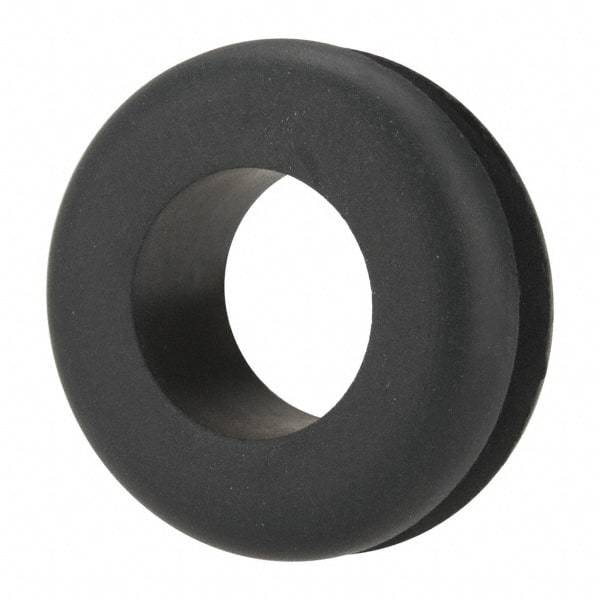 Made in USA - 1-5/16" OD, 1/2" Thick Military Specification Grommet - Buna-N Rubber, 1" Slot Diam x 3/16" Slot Width - Benchmark Tooling