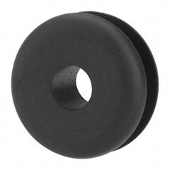 Made in USA - 1" OD, 7/16" Thick Military Specification Grommet - Buna-N Rubber, 3/4" Slot Diam x 3/16" Slot Width - Benchmark Tooling