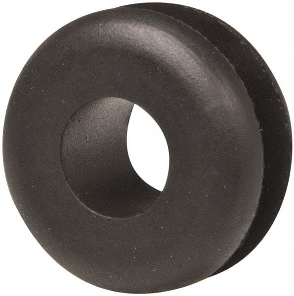 Made in USA - 7/8" OD, 7/16" Thick Military Specification Grommet - Buna-N Rubber, 5/8" Slot Diam x 3/16" Slot Width - Benchmark Tooling
