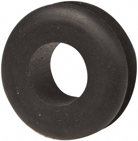 Made in USA - 1-1/16" OD, 7/16" Thick Military Specification Grommet - Buna-N Rubber, 13/16" Slot Diam x 3/16" Slot Width - Benchmark Tooling