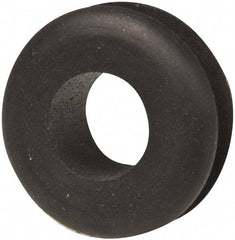 Made in USA - 1-1/16" OD, 7/16" Thick Military Specification Grommet - Buna-N Rubber, 13/16" Slot Diam x 3/16" Slot Width - Benchmark Tooling