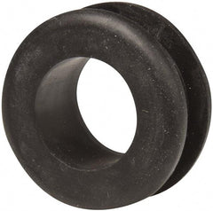 Made in USA - 1-1/8" OD, 1/2" Thick Military Specification Grommet - Buna-N Rubber, 7/8" Slot Diam x 1/4" Slot Width - Benchmark Tooling
