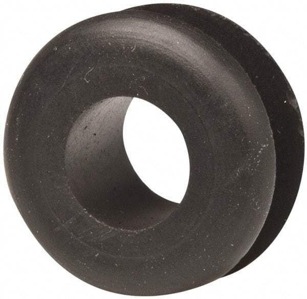 Made in USA - 15/16" OD, 1/2" Thick Military Specification Grommet - Buna-N Rubber, 11/16" Slot Diam x 1/4" Slot Width - Benchmark Tooling