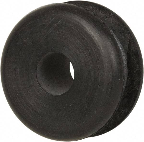 Made in USA - 1-1/16" OD, 1/2" Thick Military Specification Grommet - Buna-N Rubber, 13/16" Slot Diam x 1/4" Slot Width - Benchmark Tooling