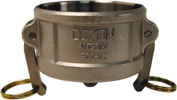 Dixon Valve & Coupling - 3" Stainless Steel Cam & Groove Suction & Discharge Hose Dust Cap For Use with Adapters - Part DC, 125 Max psi - Benchmark Tooling