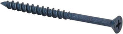 Elco - 3/16" Diam, 2-3/4" OAL, Phillips Drive, Concrete Screw & Masonry Fastener - Steel, Blue StalGard Finish, Includes #2 Drill Bit - Benchmark Tooling