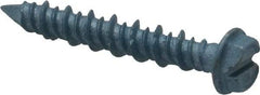 Elco - 3/16" Diam, 1-1/4" Length Under Head, Hex Drive, Concrete Screw & Masonry Fastener - Steel, Blue StalGard Finish, Includes 5/16" Drill Bit - Benchmark Tooling