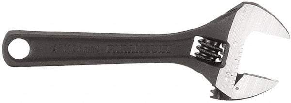 Paramount - 1/2" Jaw Capacity, 4" Standard Adjustable Wrench - Chrome Vanadium Steel, Black Finish - Benchmark Tooling