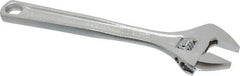 Paramount - 1-1/2" Jaw Capacity, 12" Standard Adjustable Wrench - Chrome Vanadium Steel, Chrome Finish - Benchmark Tooling