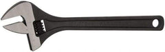 Paramount - 1-11/16" Jaw Capacity, 15" Standard Adjustable Wrench - Chrome Vanadium Steel, Black Finish - Benchmark Tooling