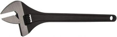 Paramount - 2-1/16" Jaw Capacity, 18" Standard Adjustable Wrench - Chrome Vanadium Steel, Black Finish - Benchmark Tooling