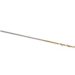 Guhring - #76 118° High Speed Steel Jobber Drill - TiN Finish, Right Hand Cut, Spiral Flute, Straight Shank, 22mm OAL, Standard Point - Benchmark Tooling