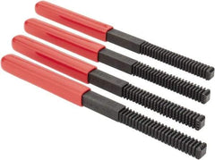 Value Collection - 8-3/8" Long x 7/16" Wide, 4 Pieces, External Pipe Thread Restoring File Set - .8, 1.0, 1.25, 1.5, 1.75, 2.0, 2.5, 3.mm Pitch, 8, 9, 10, 11-1/2, 11, 32, 12, 28, 13, 27, 14, 24, 16, 20, 18 TPI - Exact Industrial Supply