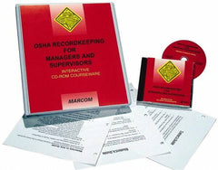 Marcom - OSHA Recordkeeping for Managers & Supervisors, Multimedia Training Kit - 45 min Run Time CD-ROM, English & Spanish - Benchmark Tooling