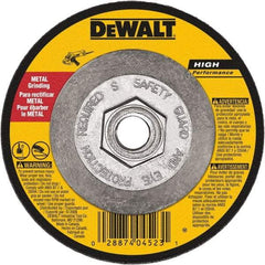 DeWALT - 24 Grit, 5" Wheel Diam, 3/32" Wheel Thickness, Type 27 Depressed Center Wheel - Aluminum Oxide, Diamond Matrix Bond, 12,200 Max RPM, Compatible with Angle Grinder - Benchmark Tooling