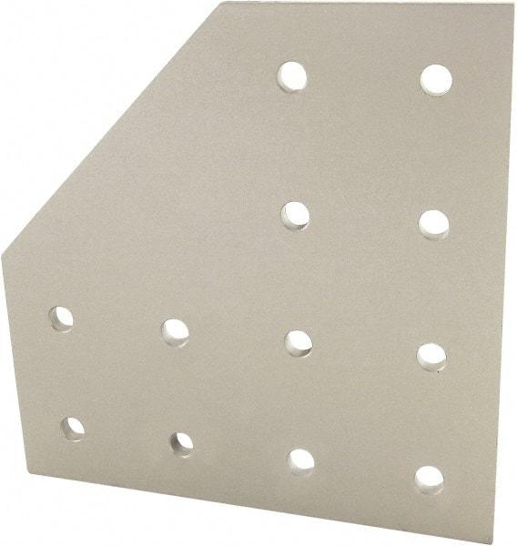 80/20 Inc. - 100mm Wide, Open Shelving Accessory/Component - Aluminum, Clear Anodized Finish, 100mm Long, Use with 25 Series & Bolt Kit 75-3404 - Benchmark Tooling