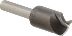 M.A. Ford - 1/2" Head Diam, 1/4" Shank Diam, 3 Flute 120° High Speed Steel Countersink - Benchmark Tooling