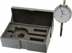 Fowler - 0.4" Range, 0-50-0 Dial Reading, 0.0005" Graduation Dial Drop Indicator - Revolution Counter - Benchmark Tooling