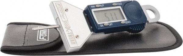 Fowler - 0" to 1" Polycarbonate Electronic Depth Gage - 0.02mm Accuracy, 0.01mm Resolution, 2" Base Length - Benchmark Tooling