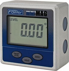 Fowler - 0.05 dg Resolution Digital Combination Protractor and Inclinometer - 0.2 dg Accuracy, 360 dg Range, Magnetic Base - Benchmark Tooling