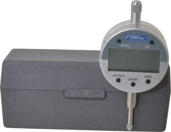 Fowler - 0 to 12.5mm Range, 0.0005" Graduation, Electronic Drop Indicator - Inch & Metric System, Digital Display - Benchmark Tooling