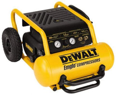 DeWALT - 1.8 HP, 5.2 CFM Wheeled Electric Oil Free Compressor - 4.5 Gallon Tank, 15 Amp, 200 Max psi, 120V - Benchmark Tooling