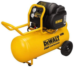 DeWALT - 1.6 Running HP, 4.8 CFM at 90 psi CFM Horizontal Electric Oil Free Compressor - 15 Gallon Tank, 15 Amp, 200 Max psi, 120V - Benchmark Tooling