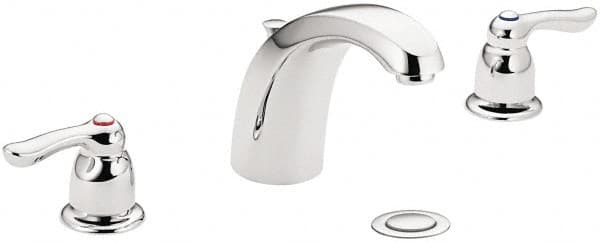 Moen - Lever Handle, Commercial Bathroom Faucet - Two Handle, Pop Up Drain, Arc Spout - Benchmark Tooling