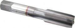 OSG - 3/4-16 UNF 3B 4 Flute TiCN Finish High Speed Steel Straight Flute Standard Hand Tap - Plug, Right Hand Thread, 4-1/4" OAL, 2" Thread Length, H3 Limit, Oversize - Benchmark Tooling