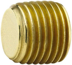 Parker - 3/8 Male Thread, Brass Industrial Pipe Hex Head Plug - MNPTF, 1,000 psi - Benchmark Tooling