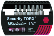 7 Piece - IPR8; IPR10; IPR15; IPR20; IPR25; IPR27; IPR30 Insert Bits - Quick Release Holder - Security TorxPlus Selector Bit Set Plastic XSelector Storage Box - Benchmark Tooling
