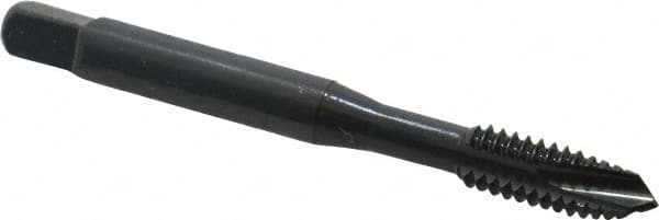 OSG - 1/4-20 UNC, 3 Flute, Oxide Finish, Vanadium High Speed Steel Spiral Point Tap - Plug Chamfer, Right Hand Thread, 2-1/2" OAL, 1" Thread Length, 0.255" Shank Diam, Series 280 - Exact Industrial Supply