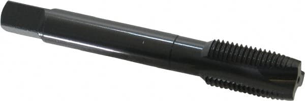 OSG - 9/16-18 UNF, 3 Flute, Oxide Finish, Vanadium High Speed Steel Spiral Point Tap - Plug Chamfer, Right Hand Thread, 3-19/32" OAL, 1-21/32" Thread Length, 0.429" Shank Diam, Series 280 - Exact Industrial Supply