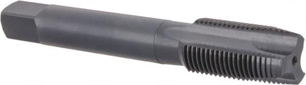 OSG - 5/8-18 UNF, 3 Flute, Oxide Finish, Vanadium High Speed Steel Spiral Point Tap - Plug Chamfer, Right Hand Thread, 3-13/16" OAL, 1-13/16" Thread Length, 0.48" Shank Diam, Series 280 - Exact Industrial Supply