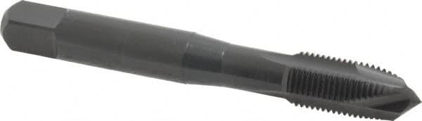OSG - M10x1.00 Metric Fine, 3 Flute, Oxide Finish, Vanadium High Speed Steel Spiral Point Tap - Plug Chamfer, Right Hand Thread, 2-15/16" OAL, 1-1/4" Thread Length, 0.381" Shank Diam, Series 289 - Exact Industrial Supply
